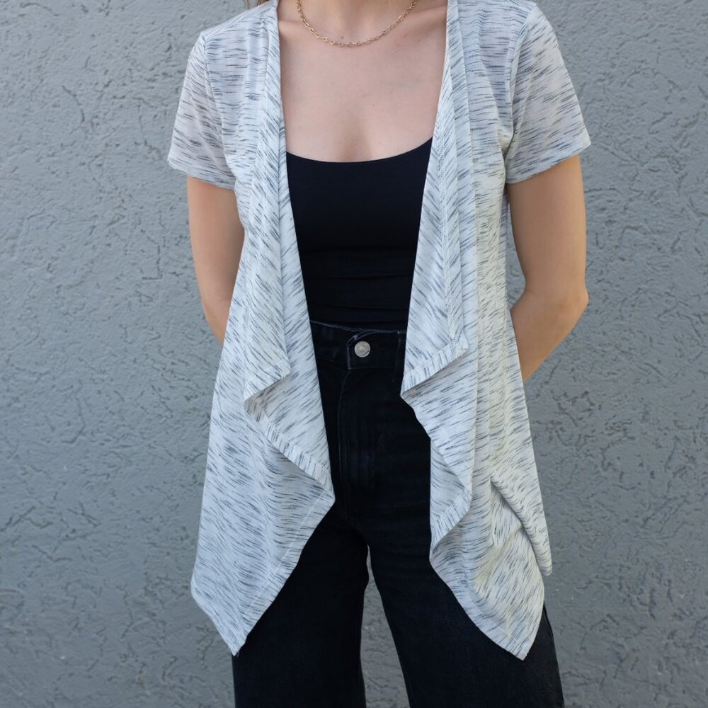 Grey, Short Sleeved, Summer Cardigan
